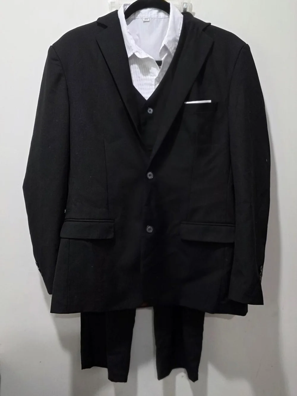 Classic Black Kids Matching Suit Set with Vest